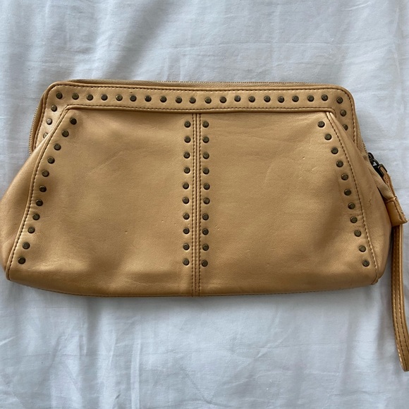 Gold/tan clutch/wristlet - Picture 1 of 2
